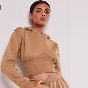 Petite Taupe Corset Hoodie